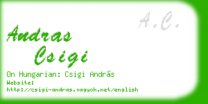 andras csigi business card