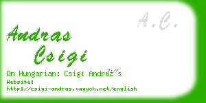 andras csigi business card